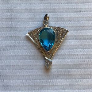 Sterling Silver Topaz Pendant